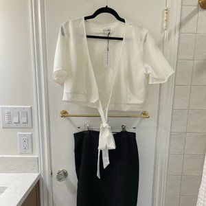 BNWT Park and Fifth Pencil Skirt and Wrap Shirt (Size 8 and L, respectively)